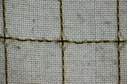 Checkered fabric close up background, texture Stock Photos