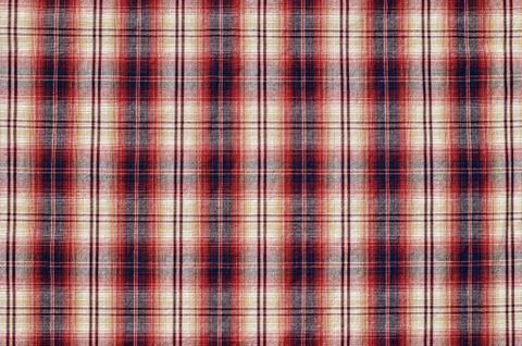 Checkered fabric close up for texture or background Stock Photos