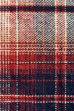 Checkered fabric close up for texture or background Stock Photos