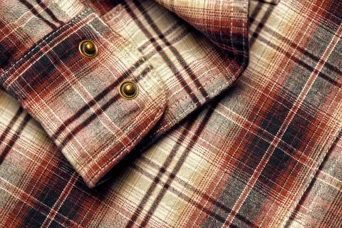 Checkered fabric close up for texture or background Stock Photos