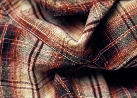 Checkered fabric close up for texture or background Stock Photos