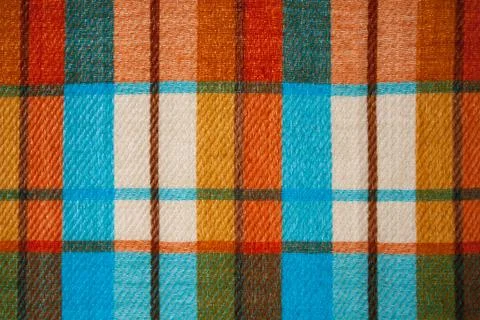 Checkered fabric closeup Stock Photos