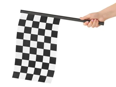 Checkered final flag Stock Photos