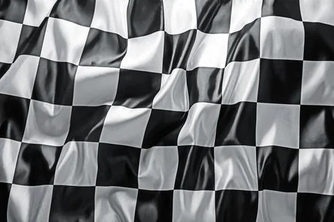 Checkered finish flag as background, top view 스톡 사진