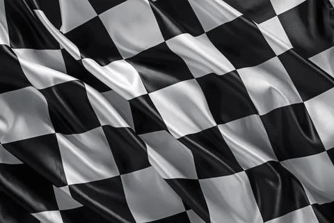 Checkered finish flag as background, top view 스톡 사진