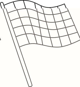 Checkered Finish Line Flag Stock Illustration