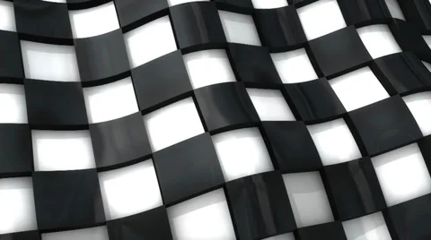 Checkered flag with 3D deep effect. Stock Footage 36867108