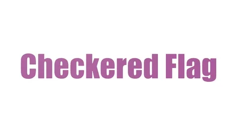 Checkered Flag Animated Word Cloud Isolated Stock Footage 107245539