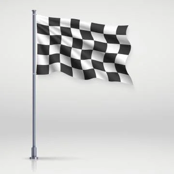 Checkered flag background . Vector illustration Stock Illustration