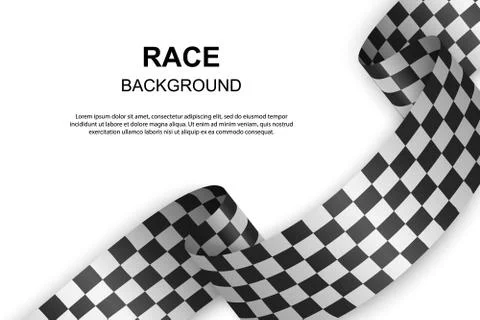 Checkered flag background . Vector illustration Stock Illustration