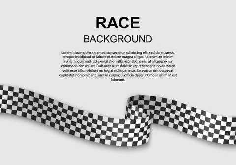 Checkered flag background . Vector illustration Stock Illustration
