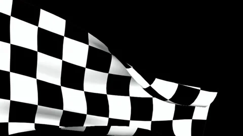 Checkered flag on black Stock Footage 36275862