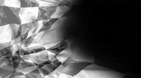 Checkered flag on black Stock Illustration