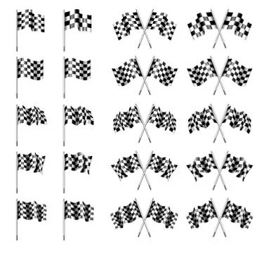 Checkered Flag, Chequered Flags Motor Racing Stock Illustration