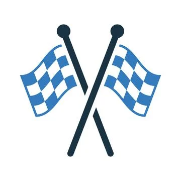 Checkered flag, competition, finish, start, winning icon Illustrazione stock