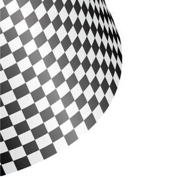Checkered flag curve on white design for race background vector. Stock Illustration