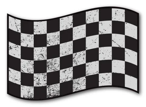 Checkered Flag Grunged Stock Illustration