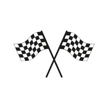 The checkered flag icon. Finish symbol. Flat Stock Illustration