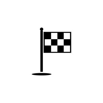 Checkered flag icon symbolizing finish line or victory in a race Stock Illustration