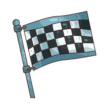 Checkered flag illustration Stock Illustration