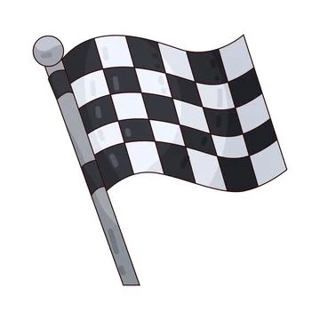 Checkered flag illustration Stock Illustration