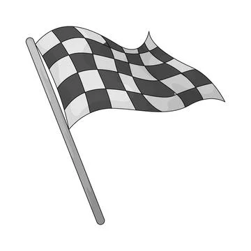Checkered flag illustration Stock Illustration