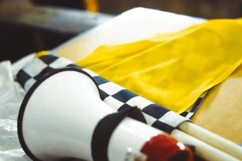 The checkered flag lies Photos