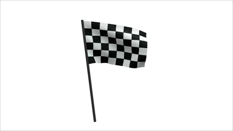 Checkered flag - looped video - 3D rendering 스톡 동영상 278308840