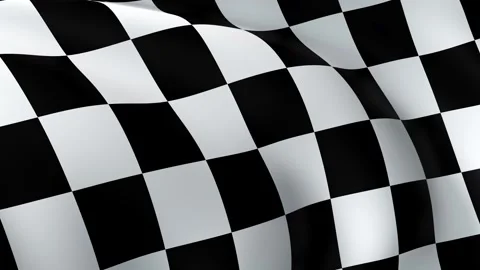 Checkered flag - looped video - 3D rendering - slow motion Vidéo 310089564