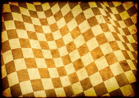 Checkered flag on paper texture Illustrazione stock