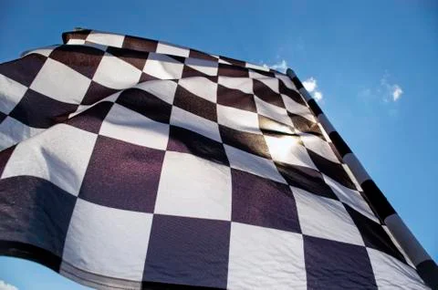 Checkered flag. Stock Photos