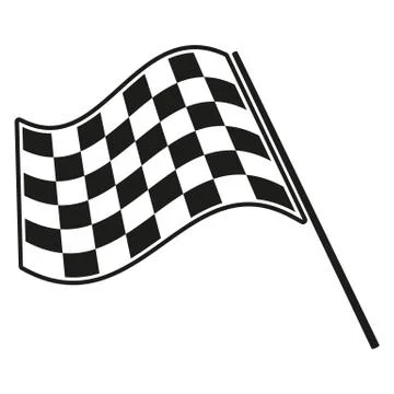 Checkered flag racing Illustrazione stock