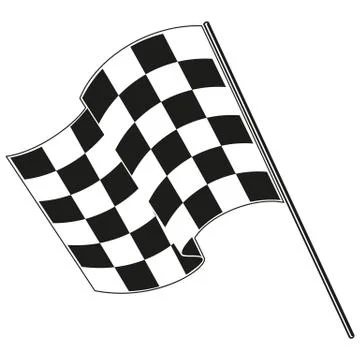 Checkered flag racing 库存插图
