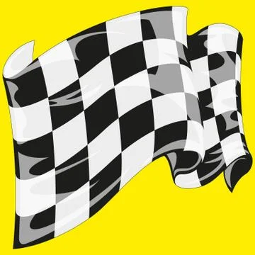 Checkered flag racing Stock Illustration