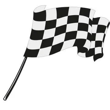 Checkered flag racing Stock Illustration