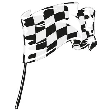 Checkered flag racing Illustrazione stock