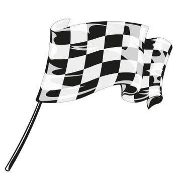 Checkered flag racing Illustrazione stock