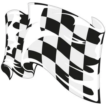 Checkered flag racing Illustrazione stock