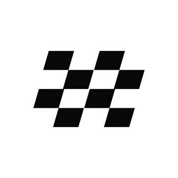 Checkered Flag Racing Speed Icon Stock Illustration