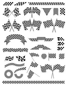 Checkered flag vector Stock Illustration