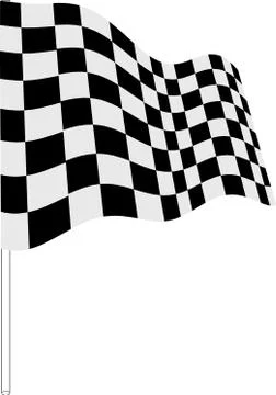 Checkered Flag vector illustration on white background Stock Illustration