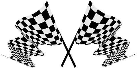 Checkered Flag vector illustration on white background Stock Illustration