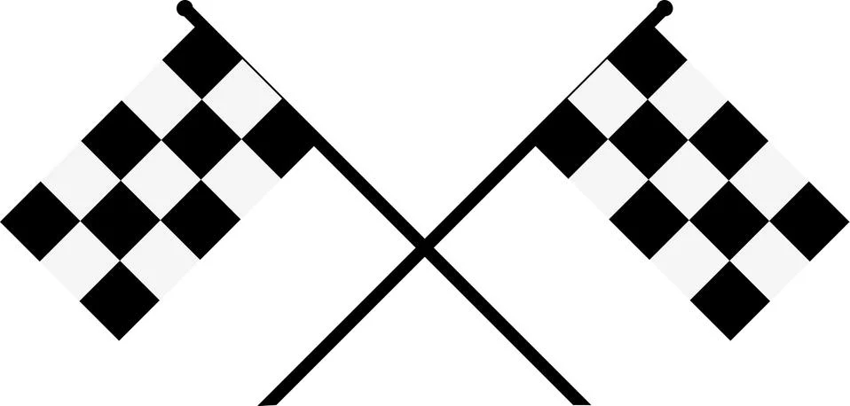 Checkered Flag vector illustration on white background Stock Illustration