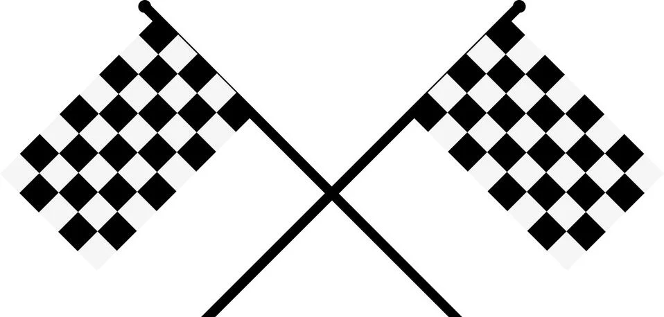 Checkered Flag vector illustration on white background Stock Illustration