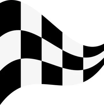 Checkered Flag vector illustration on white background Stock Illustration