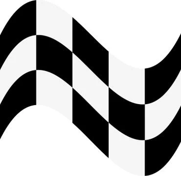 Checkered Flag vector illustration on white background Stock Illustration