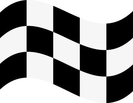 Checkered Flag vector illustration on white background Stock Illustration