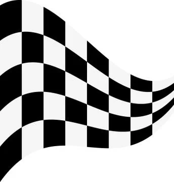 Checkered Flag vector illustration on white background Stock Illustration