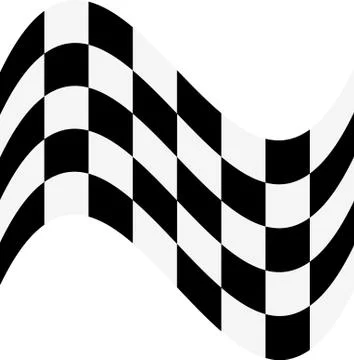 Checkered Flag vector illustration on white background Stock Illustration