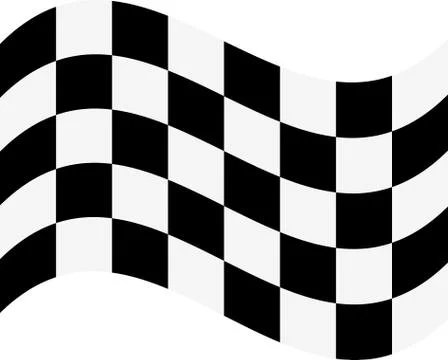 Checkered Flag vector illustration on white background Stock Illustration